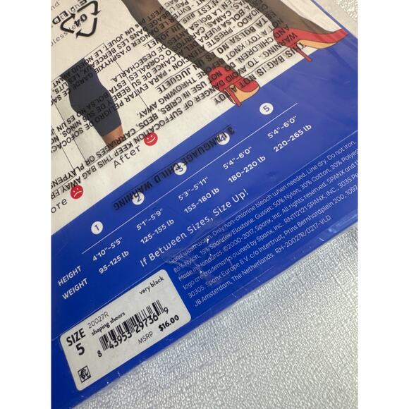 Spanx red hot very black size 5 NEW - Picture 5 of 5